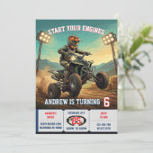 Invitation à une fête d'anniversaire en VTT (Debout devant)