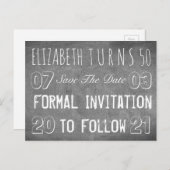 Invitation à une fête d'anniversaire Enregistrer l (Devant / Derrière)