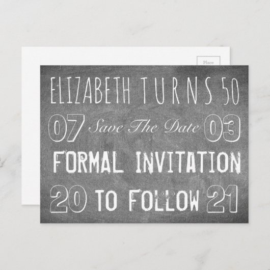 Invitation à une fête d'anniversaire Enregistrer l (Devant / Derrière)