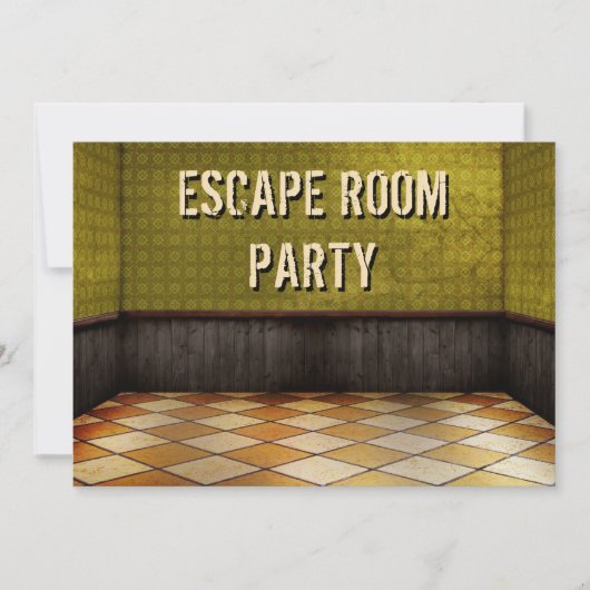 Invitation à une fête d'anniversaire Escape Room (Devant)