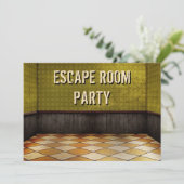 Invitation à une fête d'anniversaire Escape Room (Debout devant)