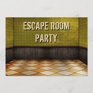 Invitation à une fête d'anniversaire Escape Room