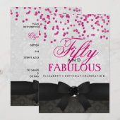 Invitation à une fête d'anniversaire fabuleuse de (Devant / Derrière)