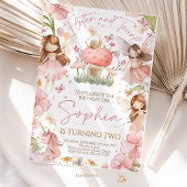 Invitation à une fête d'anniversaire fée, licorne 