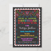 Invitation à une fête d'anniversaire Fiesta mexica (Devant)