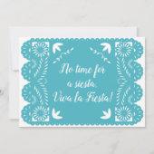 Invitation à une fête d'anniversaire Fiesta Papier (Dos)