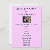 Invitation à une fête d'anniversaire ! Fleurs de l (Dos)