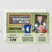 Invitation à une fête d'anniversaire Football Blit (Devant)