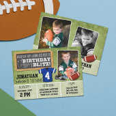 Invitation à une fête d'anniversaire Football Blit