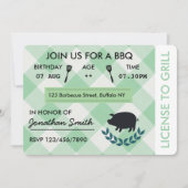 Invitation à une fête d'anniversaire Fun BBQ Barbe (Devant)