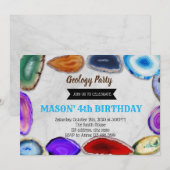 Invitation à une fête d'anniversaire géologique (Devant / Derrière)