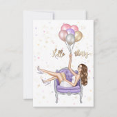 Invitation à une fête d'anniversaire girly de 30 a (Devant)