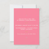 Invitation à une fête d'anniversaire girly de 30 a (Dos)