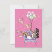 Invitation à une fête d'anniversaire girly de 30 a (Devant)