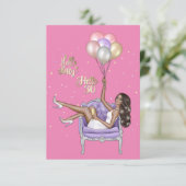 Invitation à une fête d'anniversaire girly de 30 a (Debout devant)