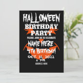 INVITATION À UNE FÊTE D'ANNIVERSAIRE HALLOWEEN (Debout devant)