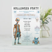 Invitation à une fête d'anniversaire Halloween (Debout devant)