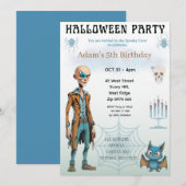 Invitation à une fête d'anniversaire Halloween (Devant / Derrière)