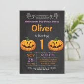 Invitation à une fête d'anniversaire Halloween (Debout devant)