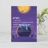 Invitation à une fête d'anniversaire Halloween (Debout devant)
