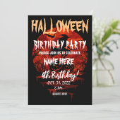 INVITATION À UNE FÊTE D'ANNIVERSAIRE HALLOWEEN (Debout devant)