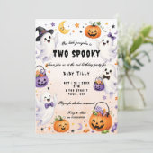 Invitation à une fête d'anniversaire Halloween 2 a (Debout devant)