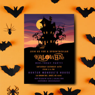 Invitation à une fête d'anniversaire Halloween eff