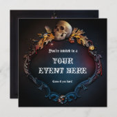 Invitation à une fête d'anniversaire Halloween got (Devant / Derrière)