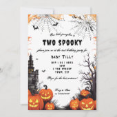 Invitation à une fête d'anniversaire Halloween pou (Devant)