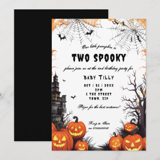 Invitation à une fête d'anniversaire Halloween pou