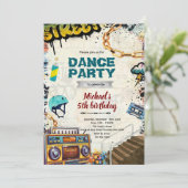 Invitation à une fête d'anniversaire Hiphop (Debout devant)