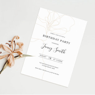 Invitation à une fête d'anniversaire illustrée