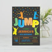 Invitation à une fête d'anniversaire Jump and Play (Debout devant)