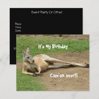 Invitation à une fête d'anniversaire Kangourou