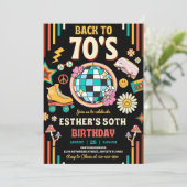 Invitation à une fête d'anniversaire les années 70 (Debout devant)
