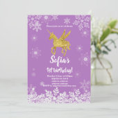 invitation à une fête d'anniversaire licorne (Debout devant)