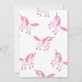 Invitation à une fête d'anniversaire Licorne et Ar (Dos)
