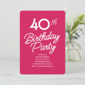Invitation à une fête d'anniversaire lumineuse (Debout devant)