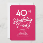 Invitation à une fête d'anniversaire lumineuse (Devant)