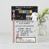 Invitation à une fête d'anniversaire Mad Science (Debout devant)