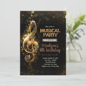 Invitation à une fête d'anniversaire musicale (Debout devant)