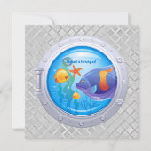 Invitation à une fête d'anniversaire nautique (Devant)