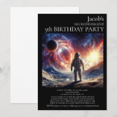 Invitation à une fête d'anniversaire neurodivergen (Devant / Derrière)