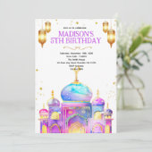 Invitation à une fête d'anniversaire nuit arabienn (Debout devant)