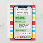 Invitation à une fête d'anniversaire par SMS, Fête (Devant)
