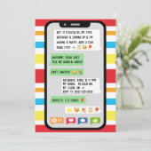 Invitation à une fête d'anniversaire par SMS, Fête (Debout devant)
