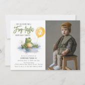Invitation à une fête d'anniversaire photo Frog-ta (Devant)