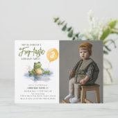 Invitation à une fête d'anniversaire photo Frog-ta (Debout devant)