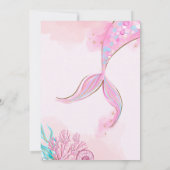 Invitation à une fête d'anniversaire piscine sirèn (Dos)