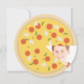 Invitation à une fête d'anniversaire Pizza avec ph (Dos)
